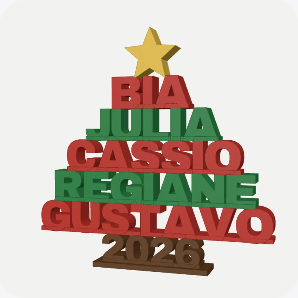 Árvore de Natal com nomes