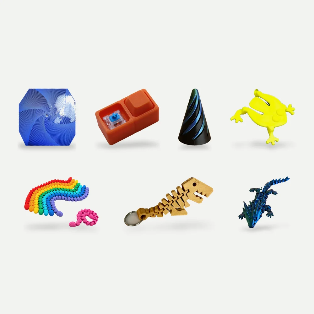 Monte seu kit de fidgets e brinquedos articulados