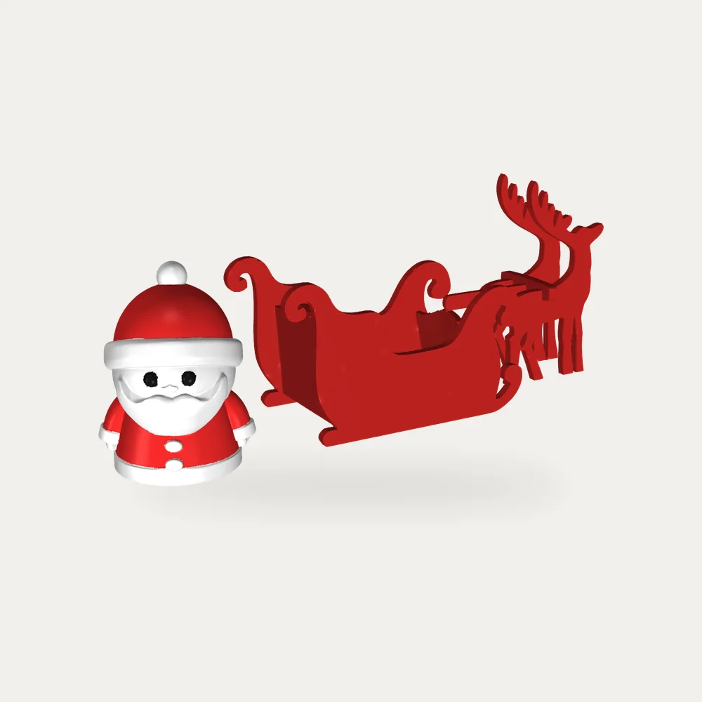 Kit Noite de Natal: Papai Noel, renas e trenó