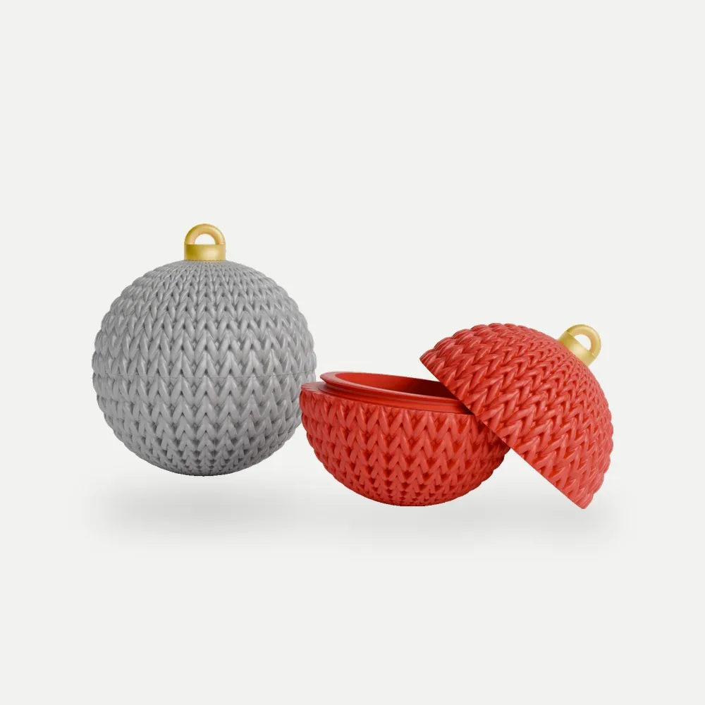 Bola de Natal tricô porta-mimos