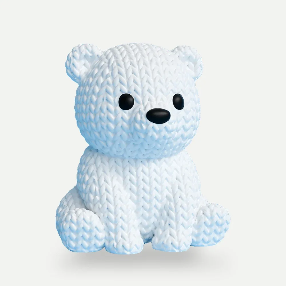 Ursinho polar bebê tricô