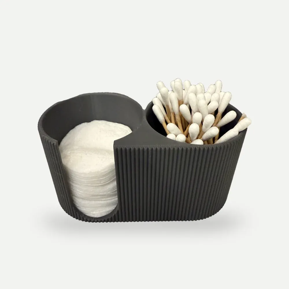 Organizador japandi para cotonetes e algodão